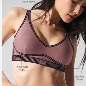 ALO  Yoga MEDIUM (8-10 ) Airlift Line Up Bra - Chestnut NWOT